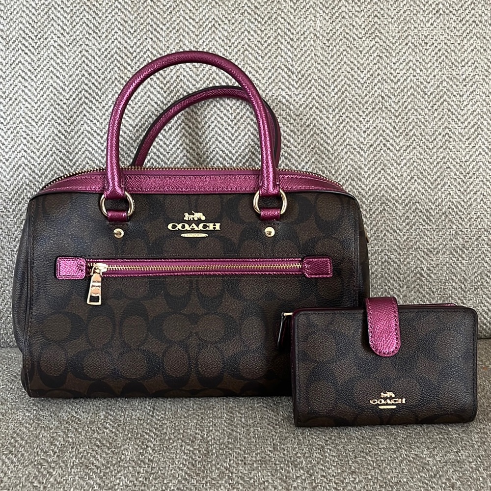 Coach doctor purse and matching wallet set